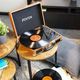 FENTON RP115F Record Player Giradichi a valigetta marrone con Bluetooth