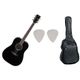 Ibanez PF15 Black Chitarra acustica con custodia, plettri, fascia omaggio