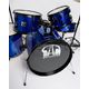 Batteria Acustica Cassa 22" Completa 5 pezzi Blu