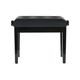 GEWA Deluxe Leather Panca per Pianoforte Regolabile Nero Lucido