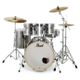 Pearl Export EXX725SBR/C21 Smokey Chrome Batteria acustica completa cromata + Sabian Omaggio