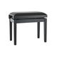 GEWA Deluxe Vinyl Panca per Pianoforte Regolabile Nero Lucido