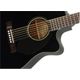 Fender CC60SCE Concert Black Chitarra acustica elettrificata Nera