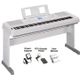 YAMAHA DGX660 White Pianoforte digitale bianco con stand e pedaliera + Cuffie