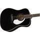 Fender PM-1 Deluxe Dreadnought Black Limited Edition Chitarra acustica elettrificata con custodia rigida