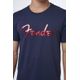 Fender Foil Spaghetti Logo T-Shirt Blue M Maglietta blu