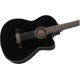 Fender CN140SCE Nylon Thinline Black Chitarra classica elettrificata con borsa rigida