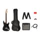 Fender Squier Affinity Stratocaster HSS Pack 15G LRL CFM Charcoal Frost Metallic Chitarra elettrica con amplificatore e accessori