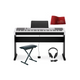 Casio CDP 130 SR Bundle Pianoforte con Stand + panca + cuffie copritastiera omaggio