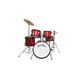 Darestone JDR5RD Batteria acustica rossa per bambini 5 pezzi