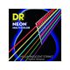 DR STRINGS NMCA-10 Hi-Def Multi-Color Muta di corde multicolore per chitarra acustica Extra Light 010-048