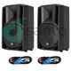 Coppia casse attive 10" 2800W RCF ART 710A MK4 + cavi omaggio