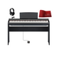 Yamaha P125A Black Pianoforte digitale con stand + copritastiera + cuffie omaggio