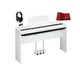 Yamaha P125 White Pianoforte digitale bianco con stand + pedaliera + cuffie + copritastiera omaggio