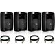 Impianto audio 2400W 4 Casse attive Proel V10A + cavi omaggio
