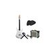 Kit Chitarra elettrica bianca Darestone ELGWH con amplificatore Bundle