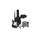 Kit Chitarra elettrica nera Dam con amplificatore + accessori omaggio Bundle