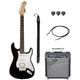 FENDER Bullet Stratocaster HSS black con tremolo Bundle Chitarra elettrica nera + amplificatore 10W + Tracolla + cavo + plettri omaggio