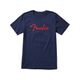 Fender Foil Spaghetti Logo T-Shirt Blue S Maglietta blu