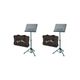 Coppia di leggii Darestone MS20 per orchestra nero con borsa