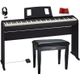 Roland FP-10 BK Black Pianoforte digitale con supporto originale + panca + cuffie