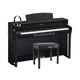 Yamaha Clavinova CLP745 black Pianoforte digitale nero + panca + cuffie omaggio
