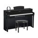 Yamaha Clavinova CLP735 black Pianoforte digitale nero + panca + cuffie omaggio