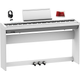 Roland FP30X WH White Pianoforte digitale + stand + pedaliera + cuffie