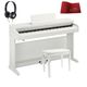 Yamaha YDP165 Arius White Pianoforte digitale Bianco+ panca + cuffie + copritastiera