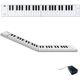 CARRY ON Piano 49 Touch White Pianoforte Pieghevole 49 Tasti Touch