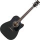 IBANEZ AW247CE-WKH Open Pore Black Chitarra Acustica