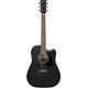 Ibanez PF16MWCE WK Weathered Black Open Pore Chitarra Acustica Elettrificata