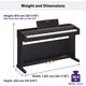 YAMAHA YDP145 Arius Black Pianoforte digitale Nero