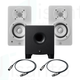 Coppia Yamaha HS3 White + Sub YAMAHA HS8S + Cavi