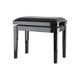 GEWA Deluxe Vinyl Panca per Pianoforte Regolabile Nero Lucido