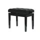 GEWA Deluxe Leather Panca per Pianoforte Regolabile Nero Lucido