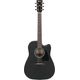 IBANEZ AW247CE-WKH Open Pore Black Chitarra Acustica