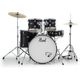 Pearl Roadshow RS525SC/C31 Jet Black Batteria acustica completa con piatti Sabian Nera