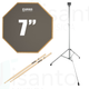 Evans Pad Allenatore 7" Kit Studio Drum + Supporto originale + Bacchette 5a