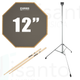 Evans Pad Allenatore 12 Kit Studio Drum + Supporto + bacchette