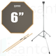 Evans Pad Allenatore 6" Kit Studio Drum + Supporto originale + bacchette 5a