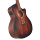 D'Angelico Premier Fulton LS Aged Mahogany Chitarra acustica 12 corde elettrificata