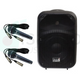 Italian Stage IS SPX08AUB Cassa Attiva 300W Bluetooth + Coppia Microfoni