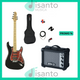 EKO Aire Lite Black Kit Chitarra elettrica nera + amplificatore e accessori