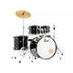 Pearl Roadshow RS525SC C31 Jet Black Batteria acustica completa con piatti Sabian Nera