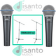 Shure Beta 58A + Aste Omaggio Doppio Bundle 