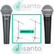 Shure Beta 58A + SM58 + Aste Omaggio Doppio Mix Bundle 