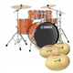 YAMAHA Rydeen Studio 20" Orange Glitter con Set piatti Paiste 101