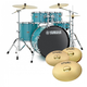 YAMAHA Rydeen Studio 20" Torquoise Glitter con Set piatti Paiste 101