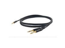 Proel CHLP170LU15 Cavo Jack stereo 3.5mm - 2x Jack mono 6.3mm 1.5 mt.